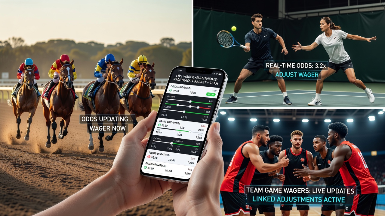 Smartphone screen showing integrated rewards dashboard for live sports betting adjustments