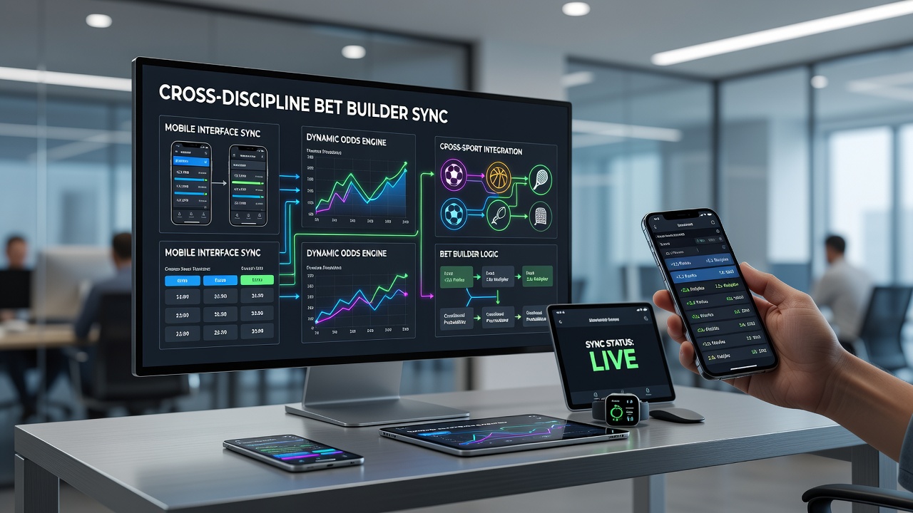 Close-up of dynamic odds updating in a cross-discipline bet builder on a smartphone screen