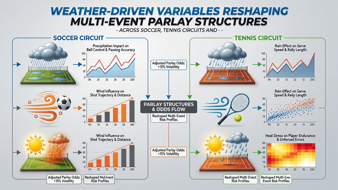 Detailed view of weather monitoring tools used at soccer stadiums, tennis venues, and horse racing facilities for parlay betting adjustments