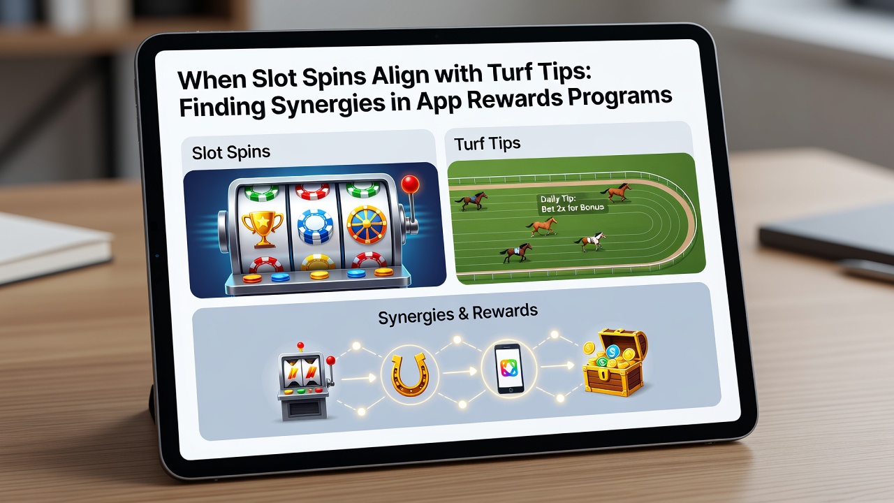 Dashboard showing accumulated rewards points bridging slots and turf betting sections